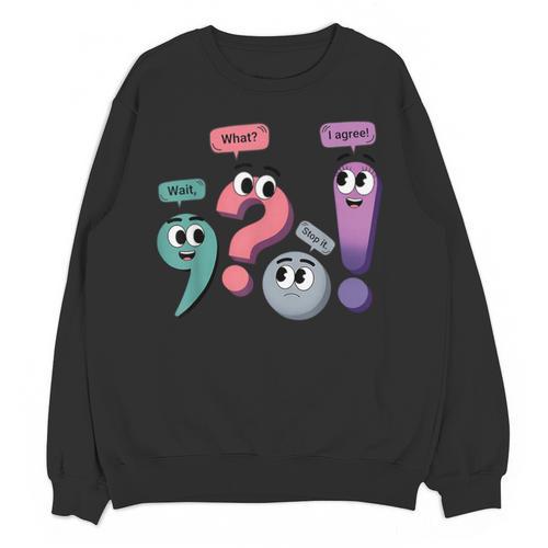 Wait What Stop It I Agree Grammar English Teacher Unisex Sweatshirt - teacherstshirts.com AU