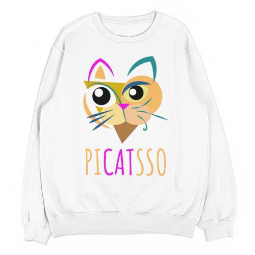 Abstract Cat Art Picatsso Shirt For Art Teachers Unisex Sweatshirt - teacherstshirts.com AU