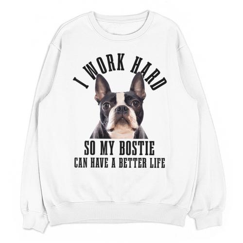 Bostie Mama Dog Dad Boston Terrier For Men Women Unisex Sweatshirt - Bostonterriersmerch.com
