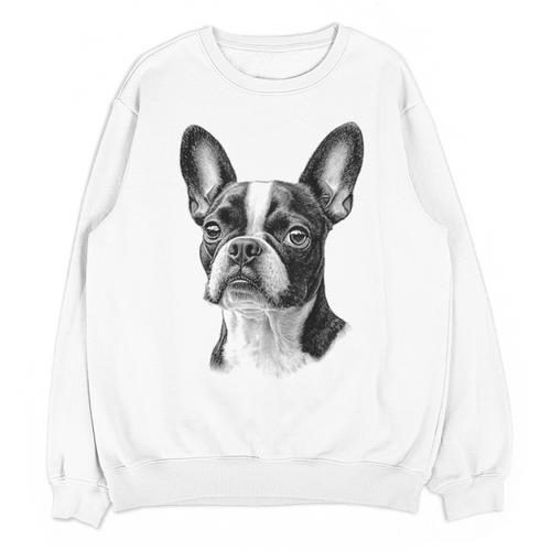 Boston Terrier Dog Motif Pet Illustration Boston Terrier For Men Women Kids Unisex Sweatshirt - Bostonterriersmerch.com