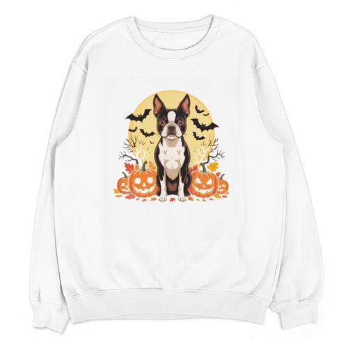 Boston Terrier Halloween Dog Lover Pumpkin Costume Unisex Sweatshirt - Bostonterriersmerch.com