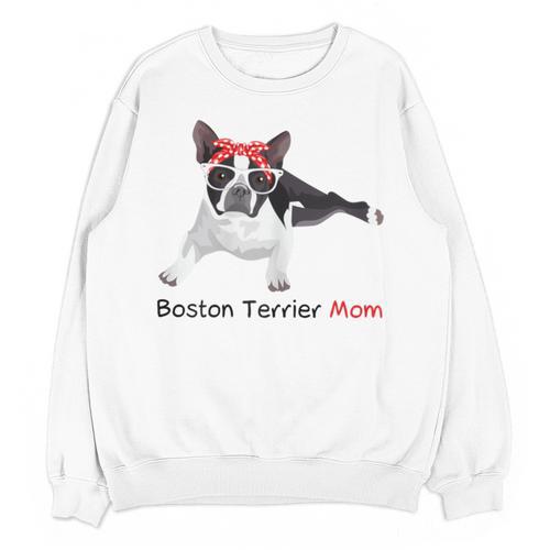 Boston Terrier Mom Bandana Boston Terrier Dog Unisex Sweatshirt - Bostonterriersmerch.com