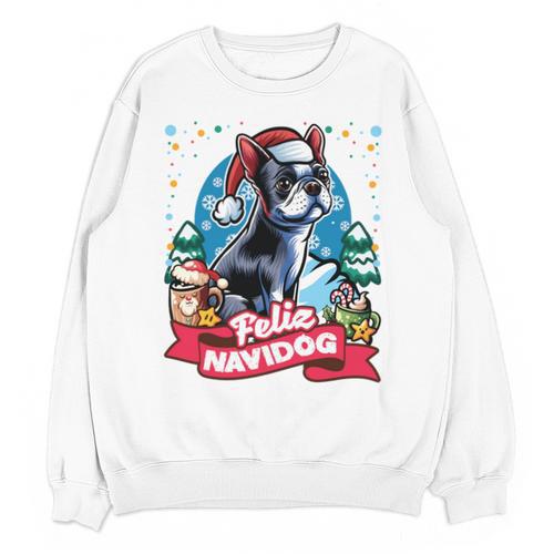 Boston Terrier Santa Claus Coffee Mug Merry Christmas Dogs Unisex Sweatshirt - Bostonterriersmerch.com