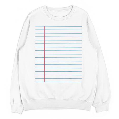 College Ruled Lined Paper Student Teacher Professor Costume Unisex Sweatshirt - teacherstshirts.com AU