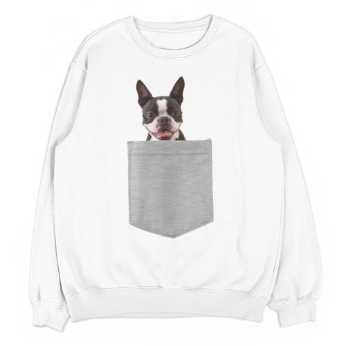 Dog In Your Pocket Boston Terrier For Men Women Girls Kids Unisex Sweatshirt - Bostonterriersmerch.com