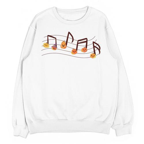 Fall Music Teacher Halloween Pumpkin Music Note Fall Teacher Unisex Sweatshirt - teacherstshirts.com AU