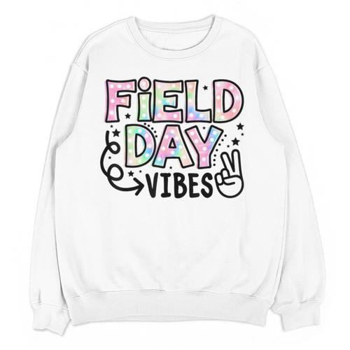 Field Day Vibes For Teacher Kids Happy Field Day 2025 Unisex Sweatshirt - teacherstshirts.com UK