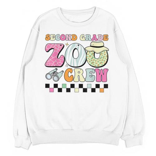 Field Zoo Trip Shirt For Teacher Second Grade Crew Unisex Sweatshirt - teacherstshirts.com