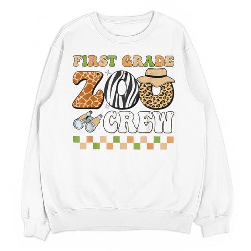 Field Zoo Trip Teacher First Grade Crew Back To School Unisex Sweatshirt - teacherstshirts.com