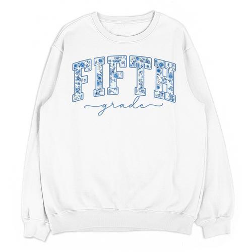 Fifth Grade Toile De Jouy Back To School Teachers Kids Unisex Sweatshirt - teacherstshirts.com
