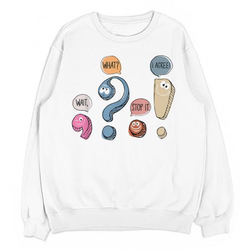 Grammar Teacher Punctuation For English Teacher Men Women Unisex Sweatshirt - teacherstshirts.com AU