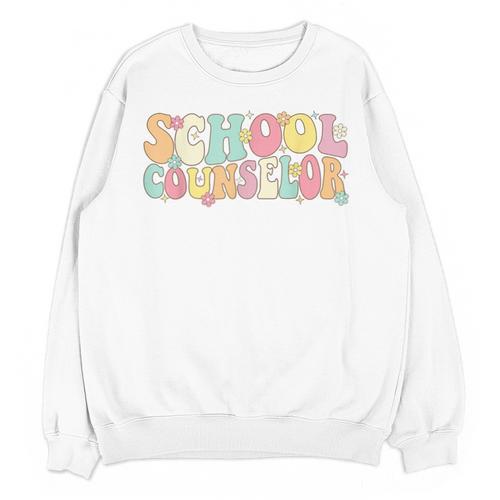 Groovy School Counselor Back To School Teacher Counseling Unisex Sweatshirt - teacherstshirts.com AU