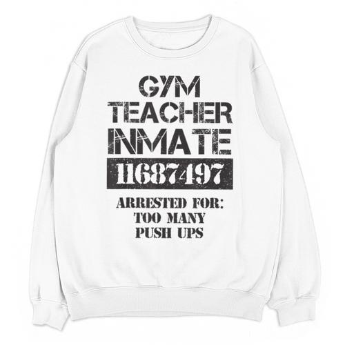 Halloween Gym Teacher Prisoner Costume Unisex Sweatshirt - teacherstshirts.com
