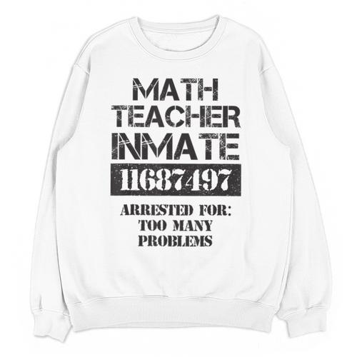 Halloween Math Teacher Prisoner Costume Unisex Sweatshirt - teacherstshirts.com DE
