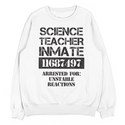 Halloween Science Teacher Prisoner Costume Unisex Sweatshirt - teacherstshirts.com