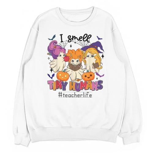 Halloween Teacher Smell a Tiny Human Ghost Spooky Season Unisex Sweatshirt - teacherstshirts.com AU