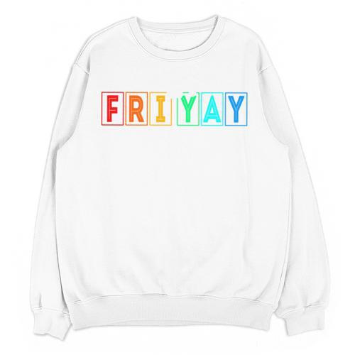 Happy Fri Yay Teacher Friday Unisex Sweatshirt - teacherstshirts.com