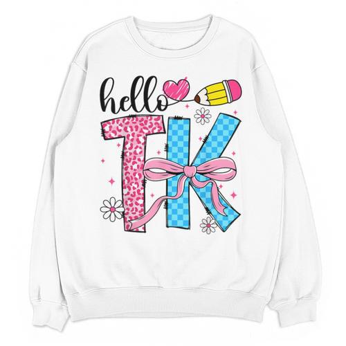 Hello TK Transitional Kindergarten Back To School Teacher Unisex Sweatshirt - teacherstshirts.com UK