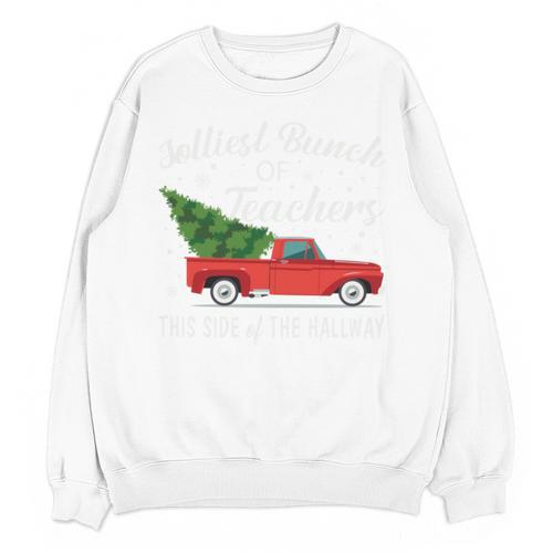 Jolliest Bunch Of Teachers This Side Of The Hallway Unisex Sweatshirt - teacherstshirts.com AU