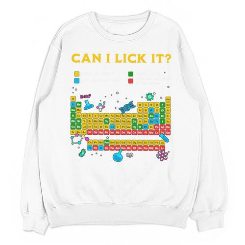 Can I Lick It Periodic Table Science Teacher Student Premium Tri-Blend Unisex Sweatshirt - teacherstshirts.com