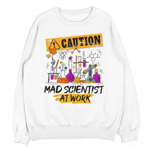 Mad Scientist Halloween Costume Science Teacher Unisex Sweatshirt - teacherstshirts.com UK