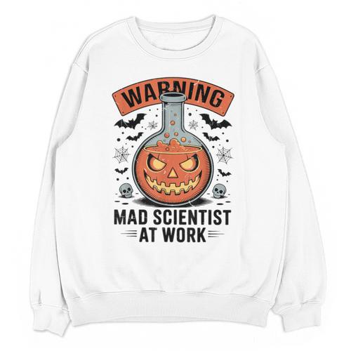 Mad Scientist Pumpkin Science Teacher Halloween Costume Kids Unisex Sweatshirt - teacherstshirts.com UK
