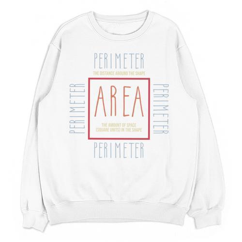 Math Teacher Area Perimeter Cool Math Math Teacher Unisex Sweatshirt - teacherstshirts.com AU