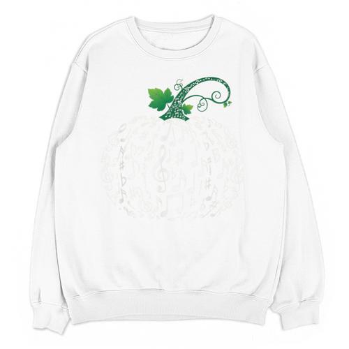 Music Notes Pumpkin Fall Music Teacher Unisex Sweatshirt - teacherstshirts.com