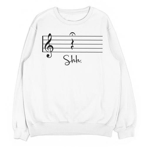 Music Notes Shirt Shh Quarter Fermata Teacher Unisex Sweatshirt - teacherstshirts.com AU