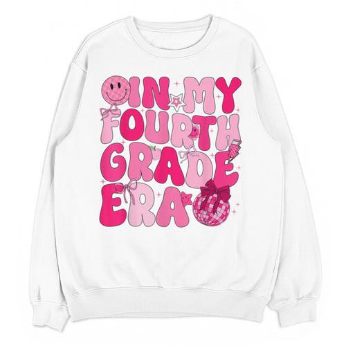 Pink Fourth Grade Era 4th Back To School Grade Teacher Unisex Sweatshirt - teacherstshirts.com