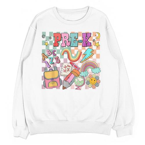 Pre K Back To School Teacher Student Men Women Kids Unisex Sweatshirt - teacherstshirts.com