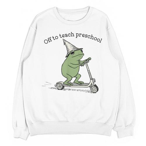 Pre K Grade Teacher Frog Back To School Preschool Unisex Sweatshirt - teacherstshirts.com