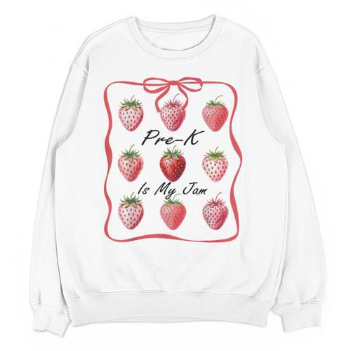 Pre K Is My Jam Teacher Team Crew Preschool Cute Strawberry Unisex Sweatshirt - teacherstshirts.com DE