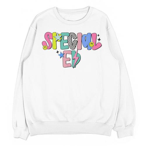 Retro Checkered Special Education Teacher Back To School Unisex Sweatshirt - teacherstshirts.com AU