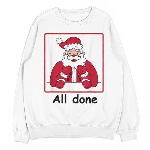Retro All Done Christmas Special Ed Teacher Team Santa Women Unisex Sweatshirt - teacherstshirts.com AU