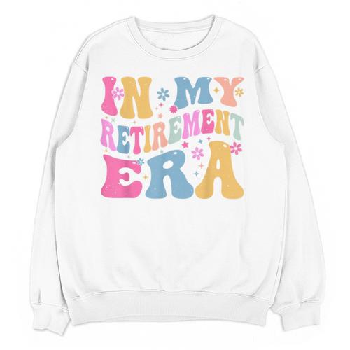 Retro Groovy Retirement Era Retired Teacher Unisex Sweatshirt - teacherstshirts.com AU