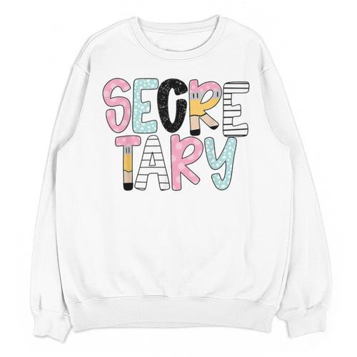 Retro Secretary Back To School Teacher Appreciation Unisex Sweatshirt - teacherstshirts.com