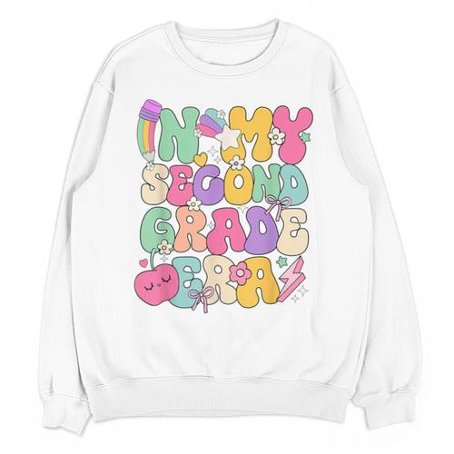 In My Second Grade Era Teachers Women Back To School Girls Unisex Sweatshirt - teacherstshirts.com UK