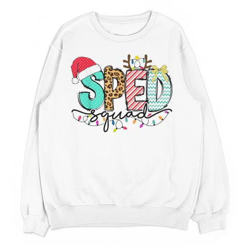 SPED Squad Special Education Teacher Autism Christmas Women Unisex Sweatshirt - teacherstshirts.com AU