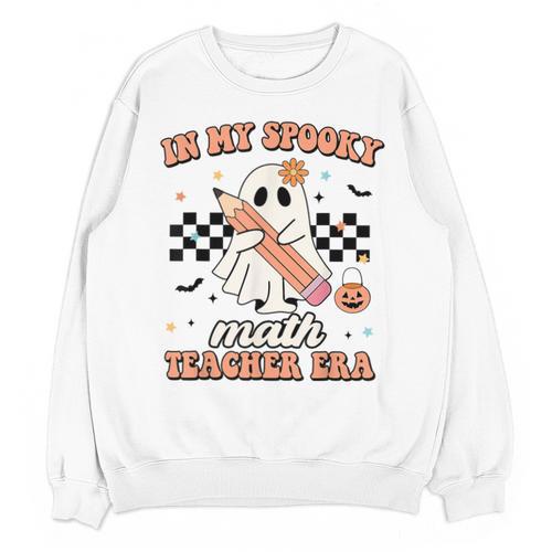 In My Spooky Math Teacher Era Groovy Retro Halloween Costume For Men Women Unisex Sweatshirt - teacherstshirts.com DE