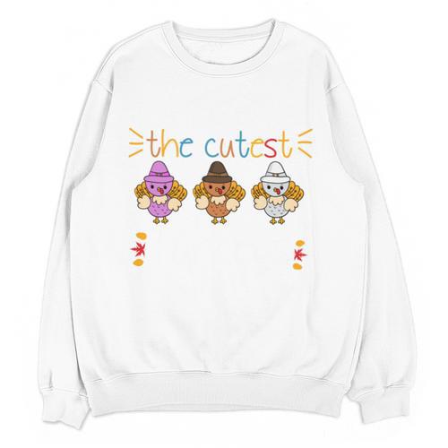 I Teach The Cutest Turkeys School Teachers Thanksgiving Unisex Sweatshirt - teacherstshirts.com AU