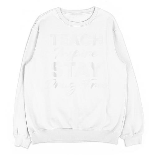 Teach Inspire Stay Drug-Free Red Ribbon Week Teacher Kids Unisex Sweatshirt - teacherstshirts.com UK
