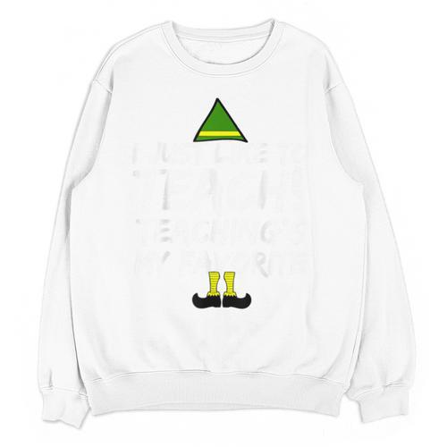 Teacher Christmas Teaching Is My Favorite Unisex Sweatshirt - teacherstshirts.com