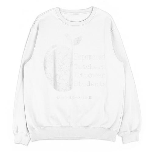 Teacher Empower Student Teacher Protest Supporter Red For Ed Unisex Sweatshirt - teacherstshirts.com UK