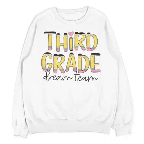 Third Grade Dream Team 3rd Grade Teacher Back To School Kids Unisex Sweatshirt - teacherstshirts.com CA