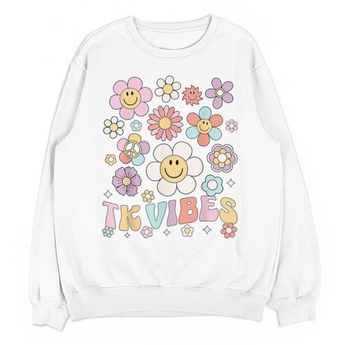 TK Vibes Back To School TK Girl Kid TK Team TK Teacher Women Unisex Sweatshirt - teacherstshirts.com AU