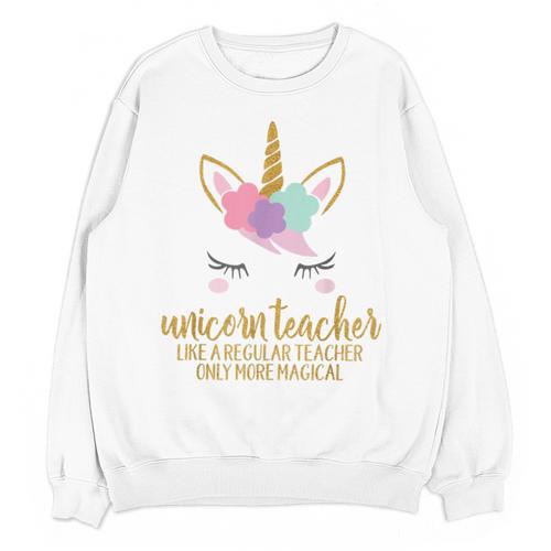 Unicorn Teacher Shirt For Women School Teacher Unisex Sweatshirt - teacherstshirts.com