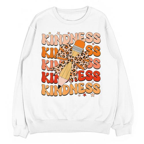 Unity Day Orange Kindness Teacher Bow Anti Bullying Be Kind Unisex Sweatshirt - teacherstshirts.com CA