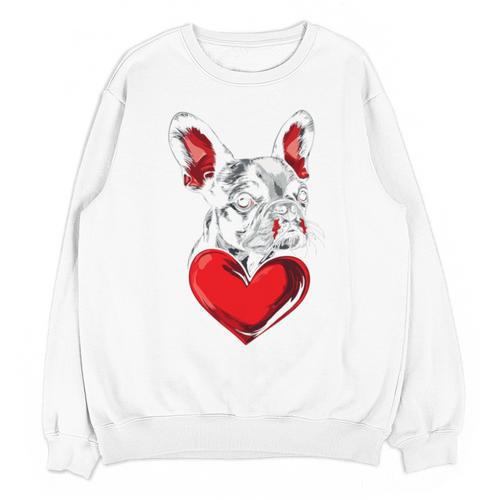 Valentine's Day Boston Terrier Dog Vector Unisex Sweatshirt - Bostonterriersmerch.com