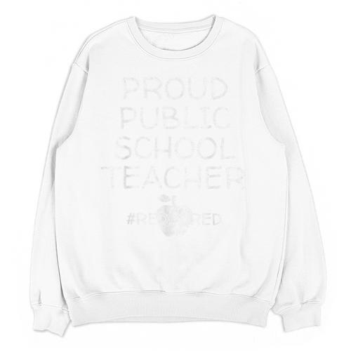 Vintage Proud Public School Teacher Red For Ed T-Shirt Unisex Sweatshirt - teacherstshirts.com UK